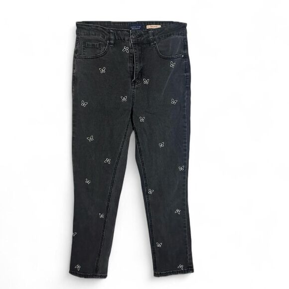 Women's Black Butterfly Jeans - Picture 1 of 3